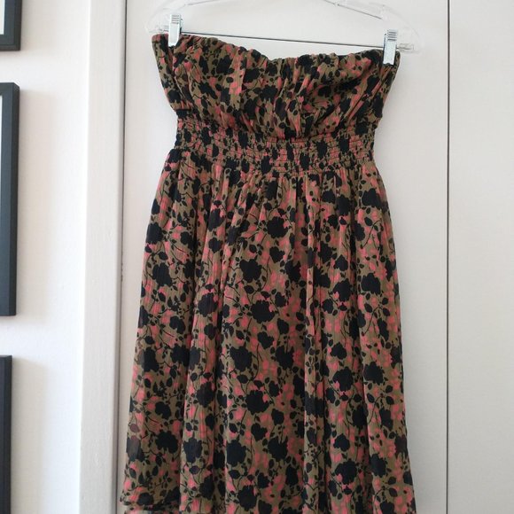 Urban Outfitters Kimchi Blue Floral Print Strapless Mini Dress - Picture 2 of 14